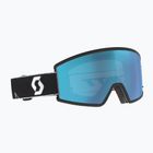 Skibrille SCOTT Ambit Compact black/white/aurora green chrome