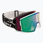 Skibrille SCOTT React Light Sensitive granite black/white/amp red chrome