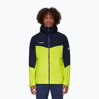 MAMMUT Convey Tour HS Herren Regenjacke grün und navy blau