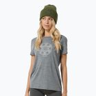 Damen T-Shirt super.natural Ornament Tee cashmere grey melange/leaf melange/white stone