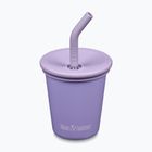 Becher KLEAN KANTEEN Steel Straw Lid 296 ml paisley purple