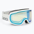 Skibrille Giro Cruz white wordmark/ yellow boost