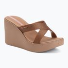 Damen-Pantoletten Ipanema High Fashion II Slide brown/glitter/pink