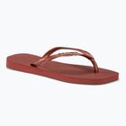 Havaianas Damen Square Logo Metallic mahagonifarben Flip Flops