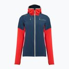 Women's La Sportiva Session Tech Hoody sturmblau/kirschtomatenfarbenes Trekking-Sweatshirt