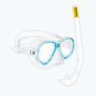 Schnorchelset Kinder Cressi Perla Jr + Minigringo clear/aquamarine