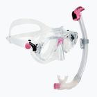 Cressi Marea + Seal Dry Jr Tauchset klar/rosa