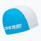 Cressi Tago azurblaue/weiße Badekappe für Kinder