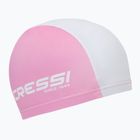 Cressi Tago rosa/weiße Badekappe für Kinder