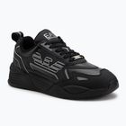 EA7 Emporio Armani Ace Runner Special dreifach schwarz / silberne Schuhe