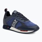 EA7 Emporio Armani Schwarz & Weiß Wildleder Sky Captain / Deep Cobal / Mineral Schuhe