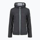 Damen-Trekkingpullover CMP 34H6376 Fix Hood black/cement