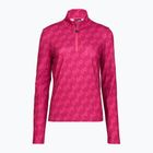 Damen Ski‑Sweatshirt EA7 Emporio Armani Pure Powerstretch T-Top Half Zip fancy vivacious mono