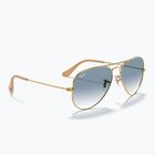 Sonnenbrille Ray-Ban Aviator Classic arista gold/light blue