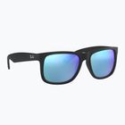 Sonnenbrille Ray-Ban Justin Classic matt black gum/blue mirror