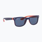Kinder-Sonnenbrille Ray-Ban New Wayfarer matte black/blue
