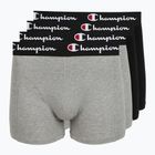 Herrenboxershorts Champion Trunk Knit oxford grey melange/oxford grey melange/black