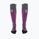 Women's UYN Ski All Mountain Socken mittelgrau melange/violett