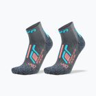 Damensocken UYN Trekking Approach Low Cut 2 pack grey/turquoise