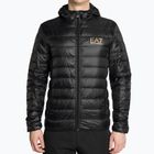 Jacke Herren EA7 Emporio Armani Train Core ID Down Light Hoodie black/gold logo