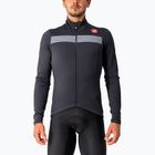 Fahrrad Hoodie Sweatshirt Herren Castelli Puro 3 FZ light black/silver reflex