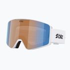 Skibrille Bliz G001 matte white/non orange/blue multi