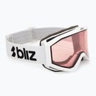 Kinderskibrille Bliz Liner Jr matte white/pink