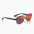 Sonnenbrille Ray-Ban Rb8336M Scuderia matt black/dark grey mirror blue/red