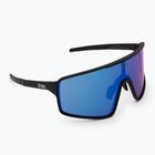 Bliz P001 mattschwarz/grau-blaue Spiegel-Sonnenbrille