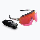 Sonnenbrille Bliz Breeze transparent dark grey/brown red multi