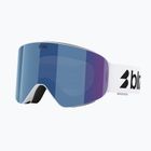 Skibrille Bliz Flow matte white/brown/blue multi