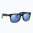 Kinder-Sonnenbrille Ray-Ban Justin matt rubber black/blue mirror