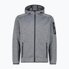 Sweatshrit Hoodie Herren CMP 3H60847N ice/ titanio/ nero