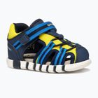 Sandalen Kinder Geox Iupidoo navy/fluo yellow