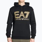 Herren Hoodie Sweatshirt EA7 Emporio Armani Train Logo Series Oversize Logo Hoodie Coft black