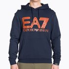 Herren Hoodie Sweatshirt EA7 Emporio Armani Train Logo Series Oversize Logo Hoodie Coft navy blue