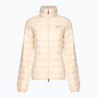 Damen EA7 Emporio Armani Zug Core Eco Down Ultra Light weißkappengraue Jacke