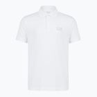 Herren EA7 Emporio Armani Core Identity Polo Shirt weiß / silbernes Logo