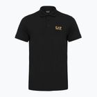 Herren EA7 Emporio Armani Core Identity Poloshirt schwarz / goldfarbenes Logo