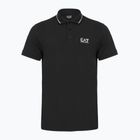Herren EA7 Emporio Armani Core Identity Piqué Poloshirt schwarz