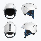 Kinder-Skihelm Briko Makalu Jr shiny white/lochmara blue