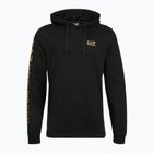 Herren Emporio Armani EA7 Zug Logo Serie Extended Logo Hoodie schwarz / gold