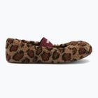 Damenhausschuhe Moon Boot Fleece Ballerina Leopard cognac/cocoa