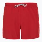 Herren EA7 Emporio Armani Badeshorts mit übergroßem Logo Pferdesport rot / silber