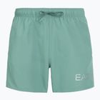 Herren EA7 Emporio Armani Extended Logo Boxer Badeshorts mineralblau / silber