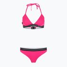 Zweiteiliger Damen-Badeanzug EA7 Emporio Armani Logo Tape Bikini Triangle neon pink