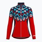 Damen-Trekking-Sweatshirt Crazy Wonder Magic Norwegen rot Wolle