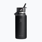 Thermoflasche Hydro Flask Wide Flex Straw 946 ml black