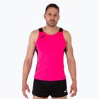 Herren Joma Record II fluor rosa/schwarzes Lauftank-Top