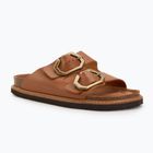 Badeschuhe Damen Genuins Galia Leather Dress camel